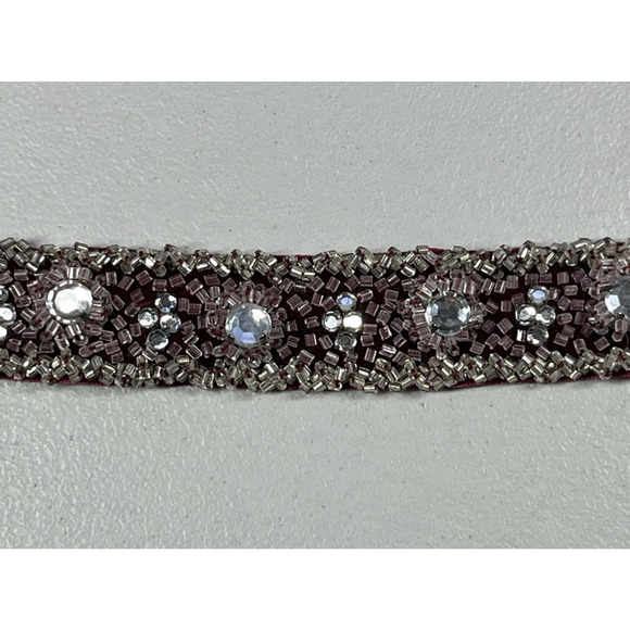 J Crew Embellished Beaded Velvet Sash Tied Belt Waist Wrap Formal - Picture 3 of 4